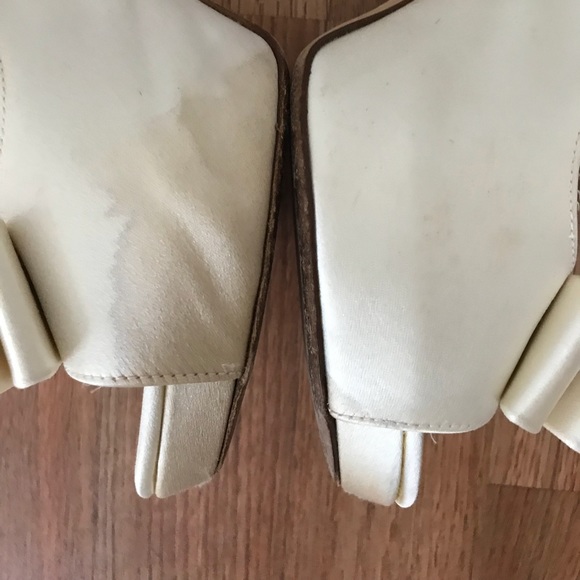 RARE Kate spade satin bow wedding heels sz 8.5 - Picture 7 of 8
